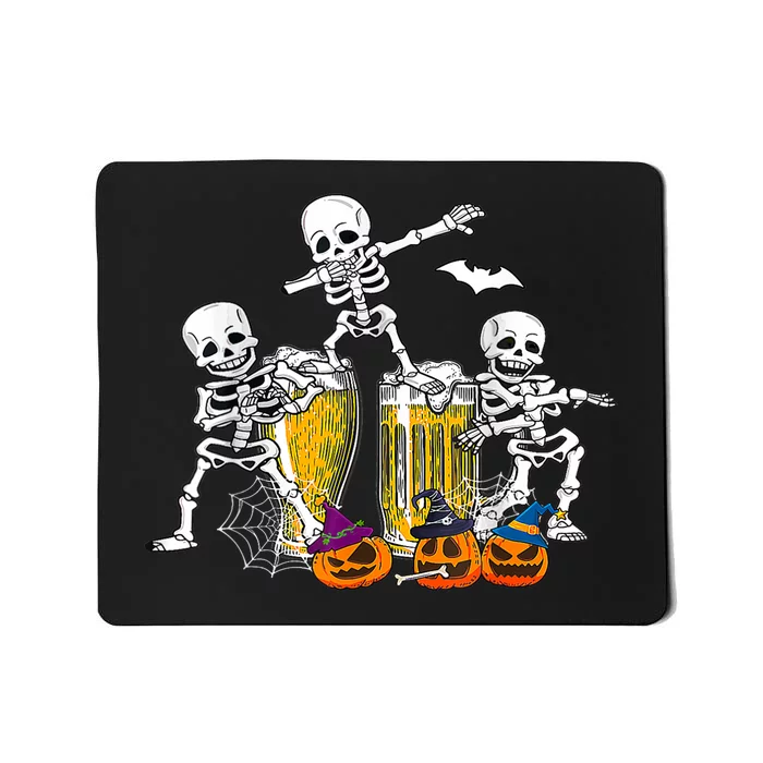 Skeletons Cheers Quirky Beer Halloween Costume Idea Mousepad