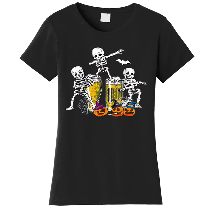 Skeletons Cheers Quirky Beer Halloween Costume Idea Women's T-Shirt