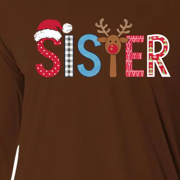 Sister Christmas Reindeer Santa Festive Design Cooling Performance Long Sleeve Crew