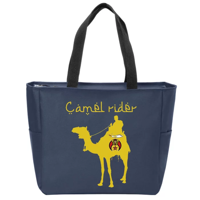 Shriners Camel Rider Emblem Nobles Freemasons Fathers Day Zip Tote Bag