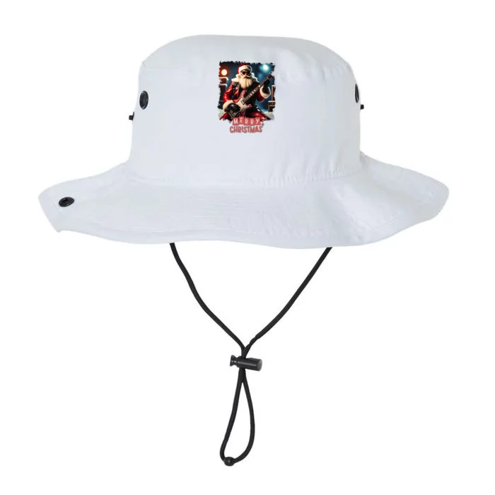 Santa Claus Rock Guitar Merry Christmas Cool Gift Legacy Cool Fit Booney Bucket Hat