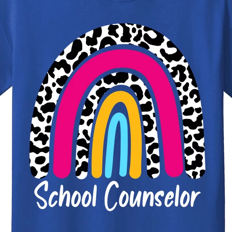 School Counselor Rainbow Leopard National School Counseling Great Gift Kids T-Shirt