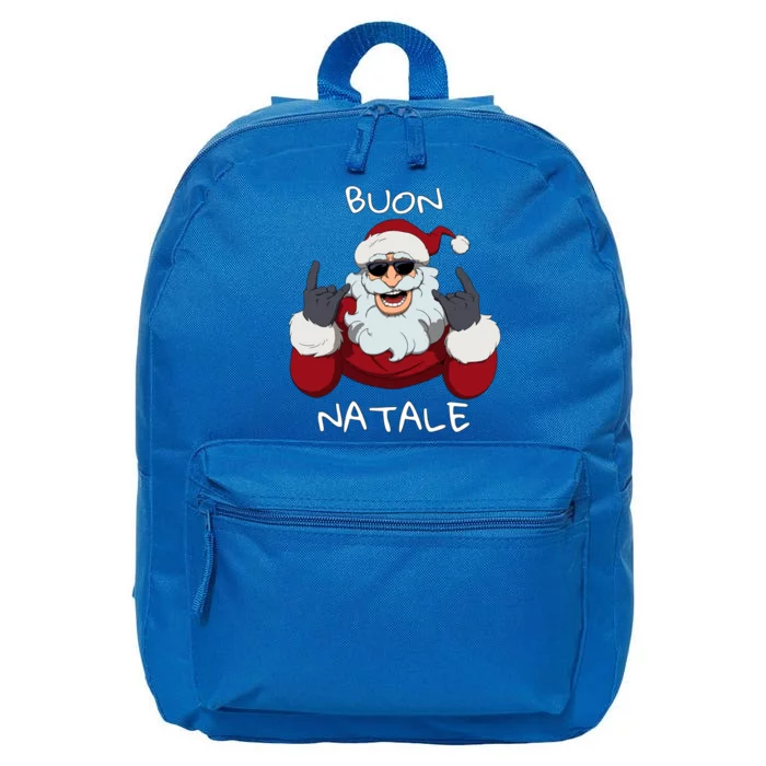 Santa Claus Rock Buon Natale Great Gift 16 in Basic Backpack