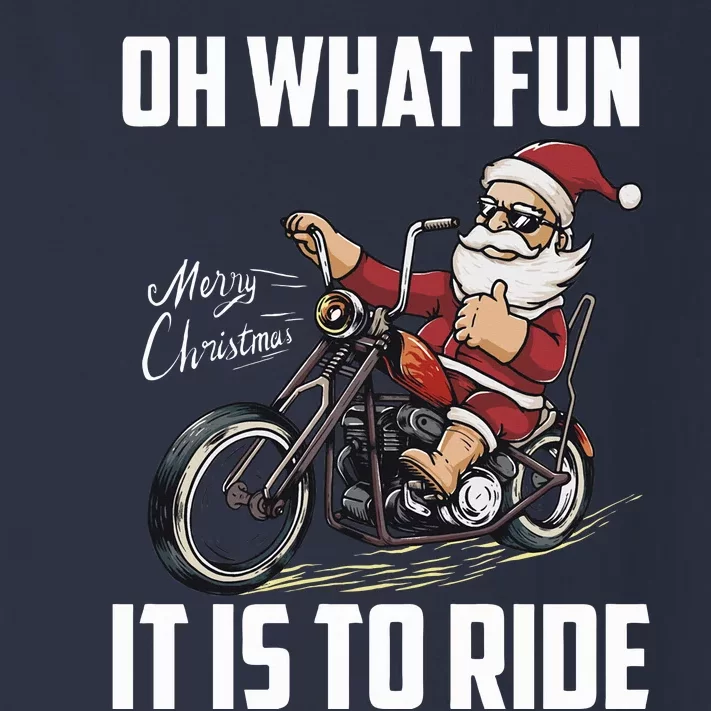 Santa Claus Riding Motorcycle Bike Cool Biker Christmas Toddler Long Sleeve Shirt