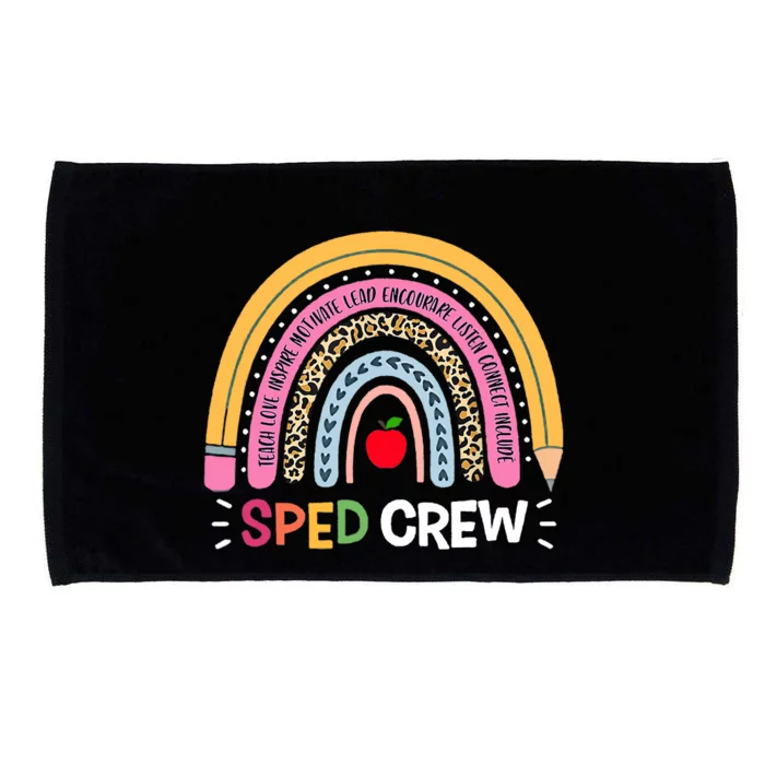 Sped Crew Rainbow Special Education Teacher Back To School Microfiber Hand Towel