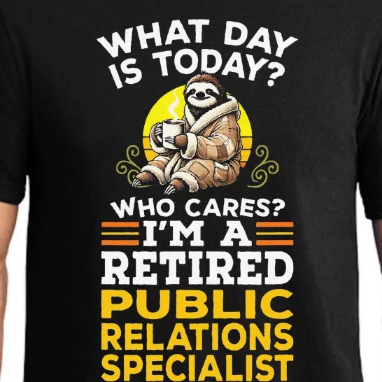 Sloth Coffee Retired Public Relations Specialist Pajama Set