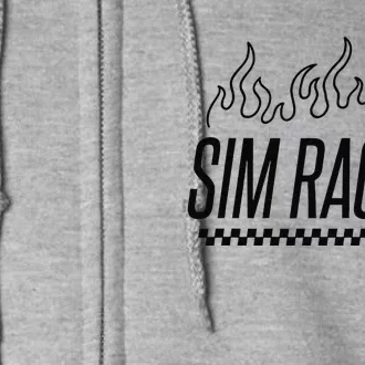 Simulation Car Race Racer Gaming Sim Racing Full Zip Hoodie