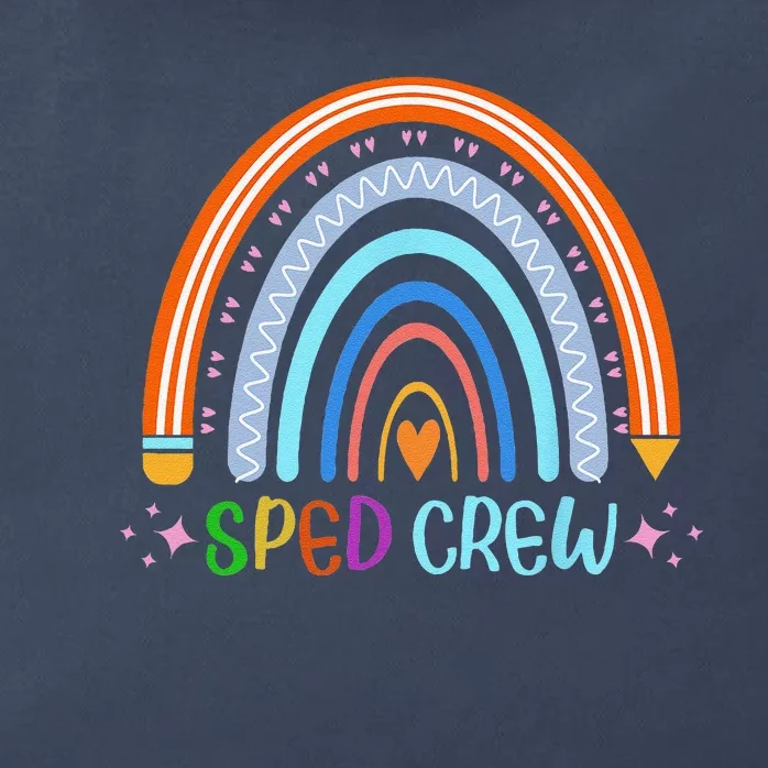 Sped Crew Rainbow Special Education Teacher Back To School Zip Tote Bag