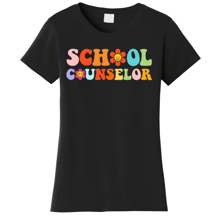 School Counselor Retro Style Vintage Groovy Appreciation Women's T-Shirt