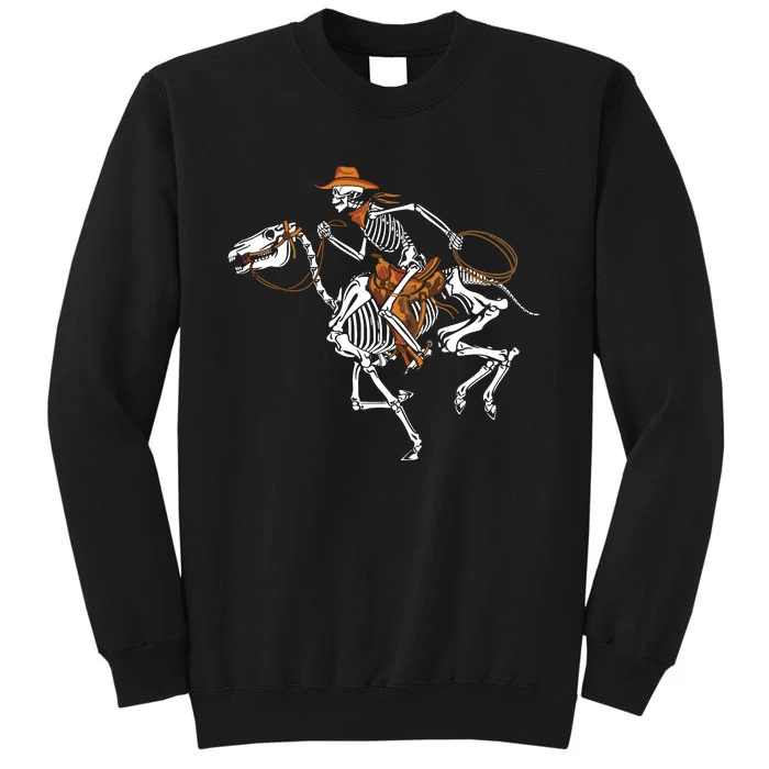 Skeleton Cowboy Riding Horse Halloween Rider Costume Sweatshirt