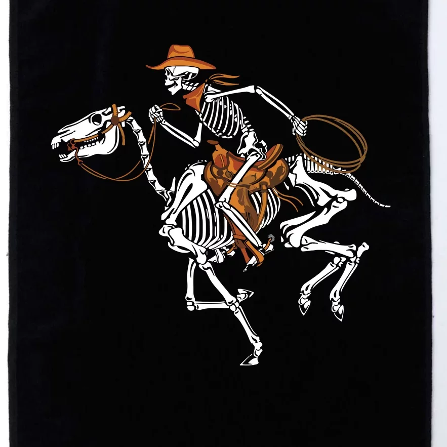 Skeleton Cowboy Riding Horse Halloween Rider Costume Platinum Collection Golf Towel