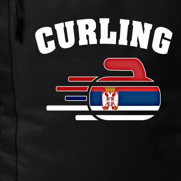 Serbia Curling Rock Sport Fans Serbian Curlers Winter Sports Cool Gift Daily Commute Backpack