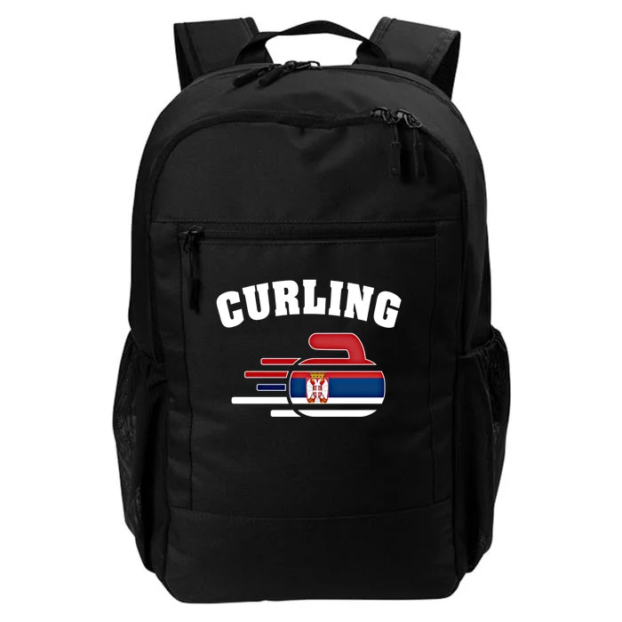 Serbia Curling Rock Sport Fans Serbian Curlers Winter Sports Cool Gift Daily Commute Backpack