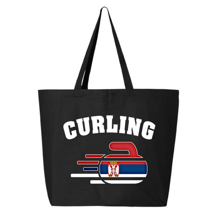 Serbia Curling Rock Sport Fans Serbian Curlers Winter Sports Cool Gift 25L Jumbo Tote