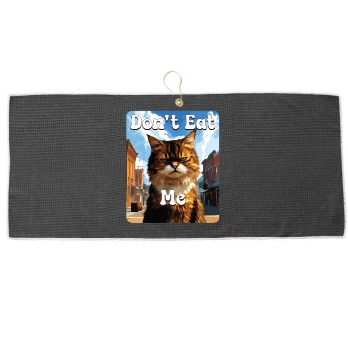 Sad Cat Resistance DonT Eat Me Advocacy Large Microfiber Waffle Golf Towel