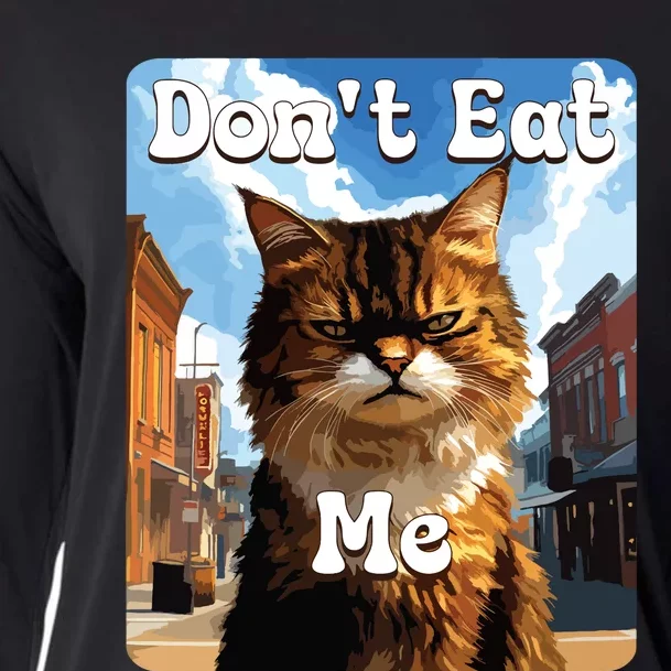 Sad Cat Resistance DonT Eat Me Advocacy Cooling Performance Long Sleeve Crew