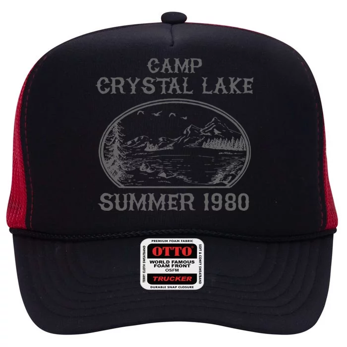 Summer Camp Retro 1980 Crystal Clear Lake Halloween Friday High Crown Mesh Trucker Hat