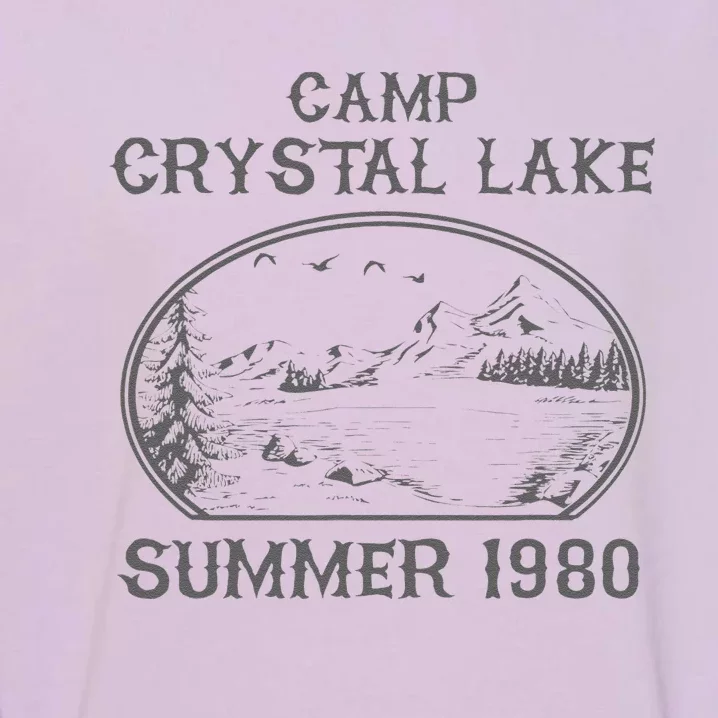 Summer Camp Retro 1980 Crystal Clear Lake Halloween Friday Garment-Dyed Sweatshirt