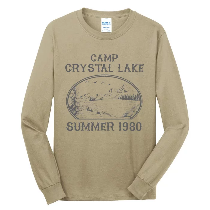 Summer Camp Retro 1980 Crystal Clear Lake Halloween Friday Tall Long Sleeve T-Shirt