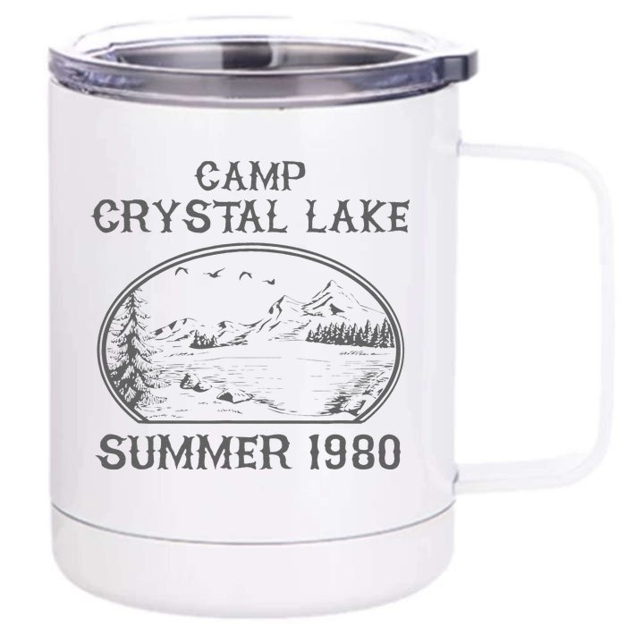 Summer Camp Retro 1980 Crystal Clear Lake Halloween Friday Front & Back 12oz Stainless Steel Tumbler Cup