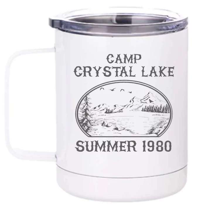 Summer Camp Retro 1980 Crystal Clear Lake Halloween Friday Front & Back 12oz Stainless Steel Tumbler Cup