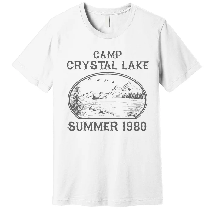 Summer Camp Retro 1980 Crystal Clear Lake Halloween Friday Premium T-Shirt