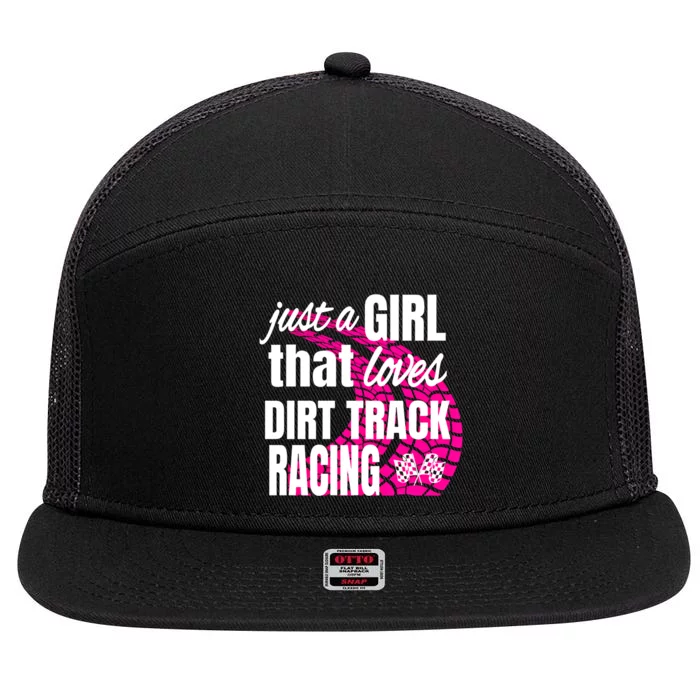 Sprint Car Racing Just A That Loves Dirt Track Racing Meaningful Gift 7 Panel Mesh Trucker Snapback Hat