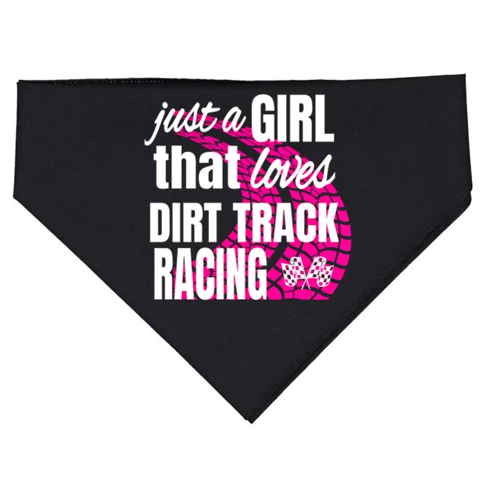 Sprint Car Racing Just A That Loves Dirt Track Racing Meaningful Gift USA-Made Doggie Bandana