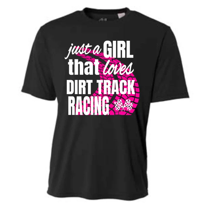 Sprint Car Racing Just A That Loves Dirt Track Racing Meaningful Gift Cooling Performance Crew T-Shirt