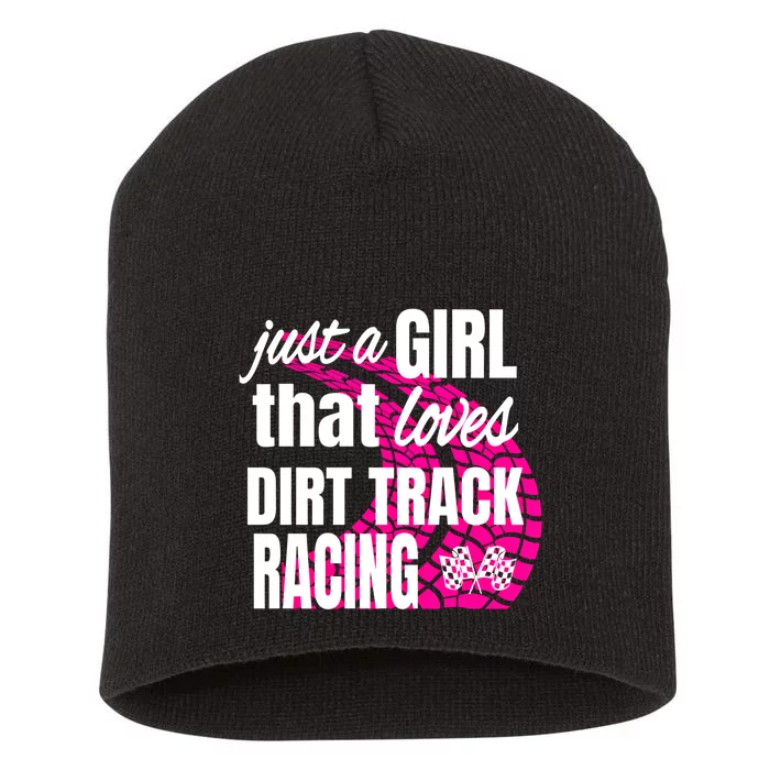 Sprint Car Racing Just A That Loves Dirt Track Racing Meaningful Gift Short Acrylic Beanie