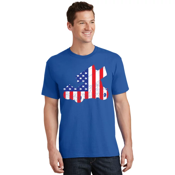 Sprint Car Racing Usa Flag American Inside Me Dirt Track Gift T-Shirt