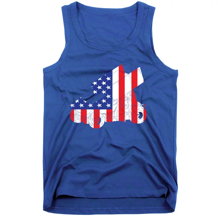 Sprint Car Racing Usa Flag American Inside Me Dirt Track Gift Tank Top