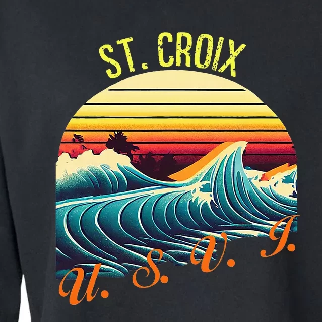 St. Croix Retro Surf Apparel & Beachwear Cropped Pullover Crew