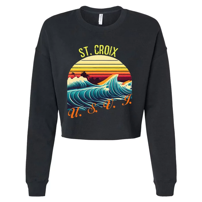 St. Croix Retro Surf Apparel & Beachwear Cropped Pullover Crew