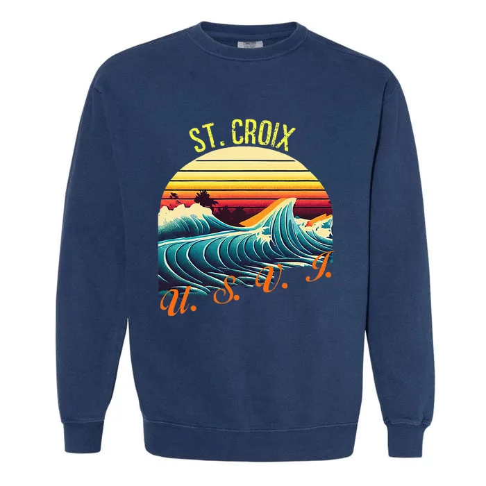 St. Croix Retro Surf Apparel & Beachwear Garment-Dyed Sweatshirt