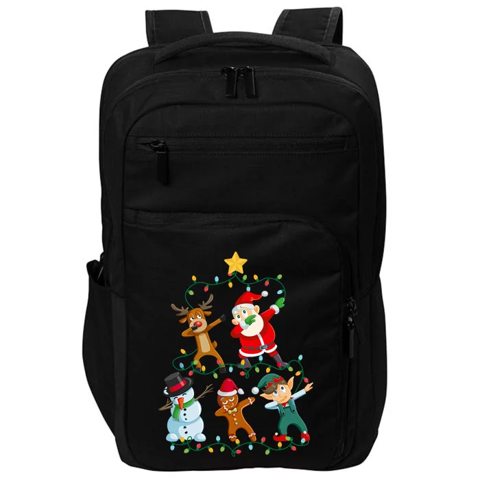 Santa Claus Reindeer Snowman Elf Dabbing Xmas Christmas Impact Tech Backpack