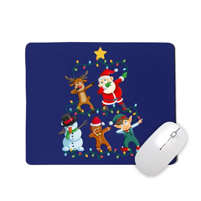 Santa Claus Reindeer Snowman Elf Dabbing Xmas Christmas Mousepad