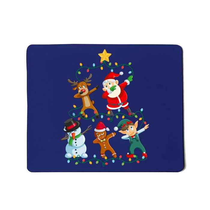 Santa Claus Reindeer Snowman Elf Dabbing Xmas Christmas Mousepad