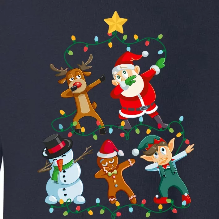 Santa Claus Reindeer Snowman Elf Dabbing Xmas Christmas Toddler Sweatshirt