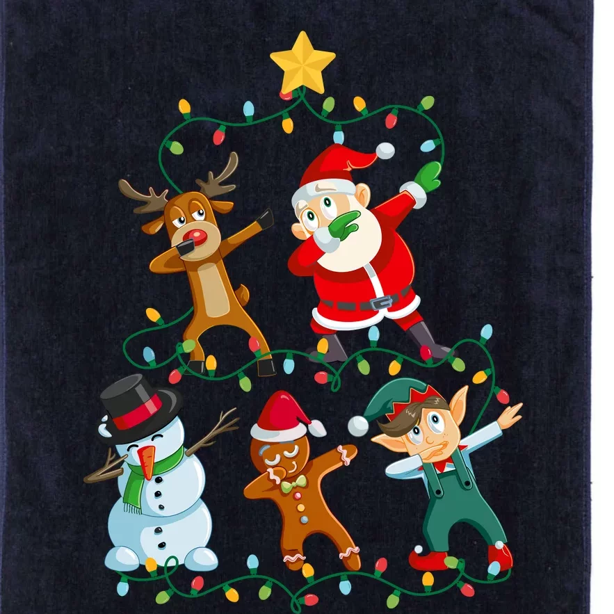 Santa Claus Reindeer Snowman Elf Dabbing Xmas Christmas Platinum Collection Golf Towel