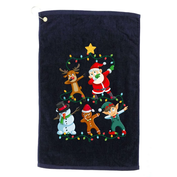 Santa Claus Reindeer Snowman Elf Dabbing Xmas Christmas Platinum Collection Golf Towel