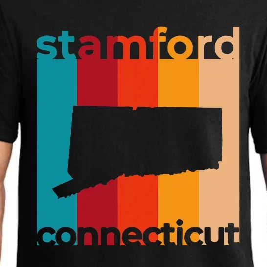 Stamford Connecticut Retro Cutout Ct Souvenir Pajama Set