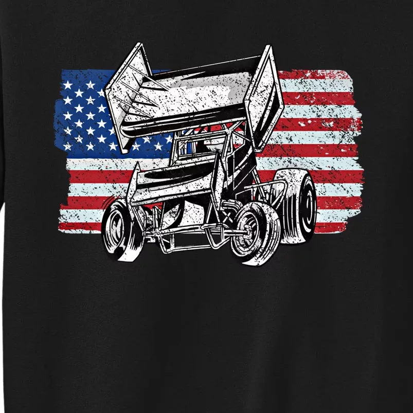 Sprint Car Racing Usa Flag Meaningful Gift Sweatshirt