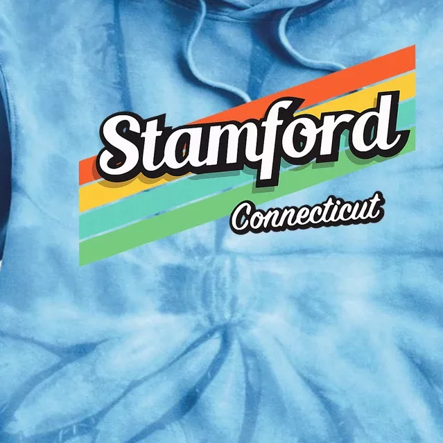 Stamford Connecticut Retro Tie Dye Hoodie