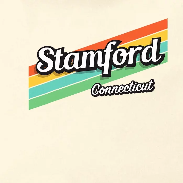 Stamford Connecticut Retro Zip Tote Bag