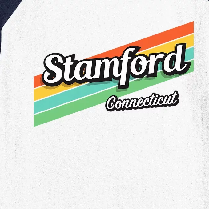 Stamford Connecticut Retro Baseball Sleeve Shirt