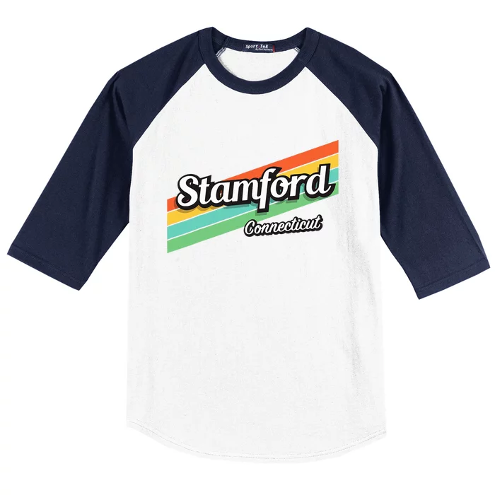 Stamford Connecticut Retro Baseball Sleeve Shirt