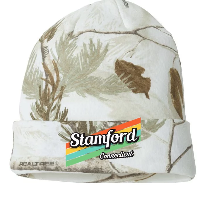 Stamford Connecticut Retro Kati - 12in Camo Beanie