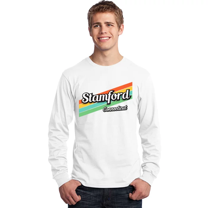 Stamford Connecticut Retro Long Sleeve Shirt