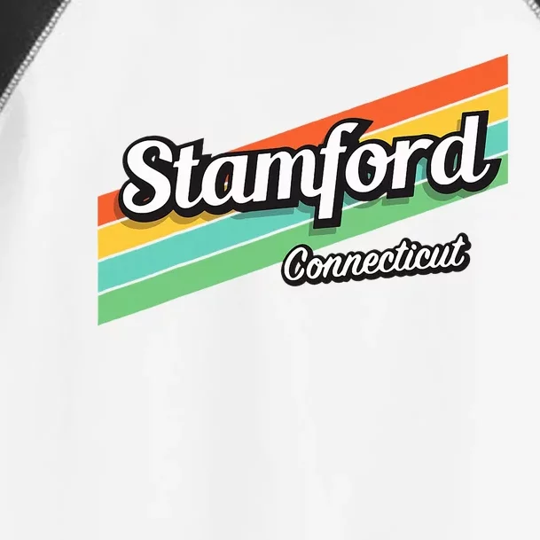 Stamford Connecticut Retro Toddler Fine Jersey T-Shirt